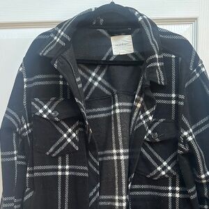 Thread & Supply Black and White Checkered Tunic